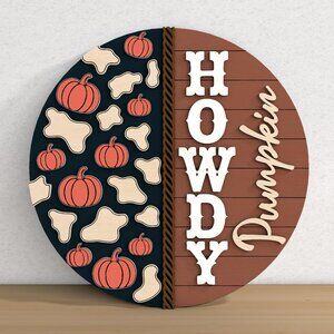 Howdy Pumpkin Sign – Warm Autumn Style